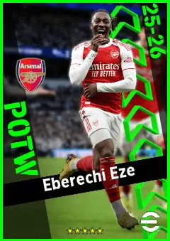 Eberechi Eze eFootball 2026 player card, 96 OVR AMF