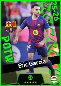 Eric García eFootball 2026 player card, 95 OVR CB