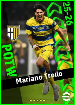 Mariano Troilo eFootball 2026 player card, 92 OVR CB