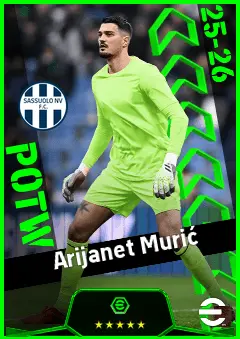 Arijanet Murić eFootball 2026 player card, 92 OVR GK