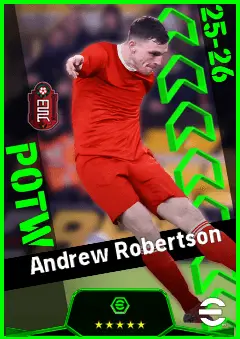 Andrew Robertson eFootball 2026 player card, 93 OVR LB