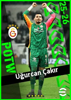 Uğurcan Çakır eFootball 2026 player card, 93 OVR GK