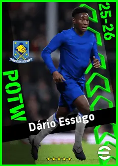 Dário Essugo eFootball 2026 player card, 93 OVR DMF