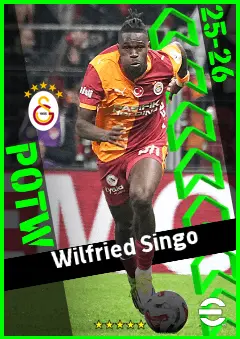 Wilfried Singo eFootball 2026 player card, 93 OVR CB