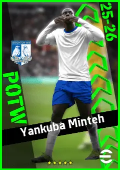 Yankuba Minteh eFootball 2026 player card, 93 OVR LMF