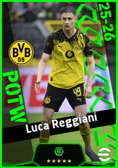 Luca Reggiani eFootball 2026 player card, 90 OVR CB