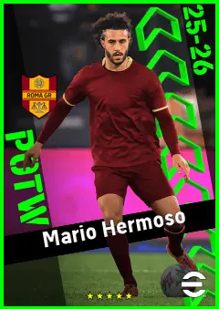 Mario Hermoso eFootball 2026 player card, 93 OVR CB