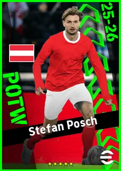 Stefan Posch eFootball 2026 player card, 93 OVR RB