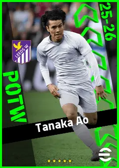 Tanaka Ao eFootball 2026 player card, 92 OVR DMF
