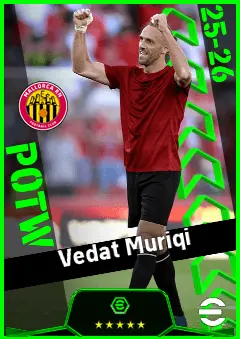 Vedat Muriqi eFootball 2026 player card, 93 OVR CF