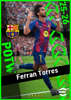 Ferran Torres eFootball 2026 player card, 94 OVR CF