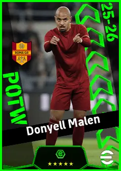 Donyell Malen eFootball 2026 player card, 93 OVR CF