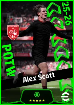 Alex Scott eFootball 2026 player card, 93 OVR CMF