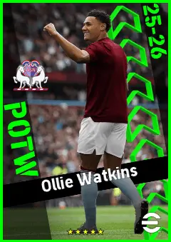 Ollie Watkins eFootball 2026 player card, 94 OVR CF