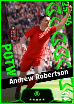 Andrew Robertson eFootball 2026 player card, 93 OVR LB