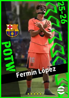 Fermín López eFootball 2026 player card, 94 OVR LMF