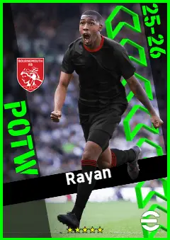 Rayan eFootball 2026 player card, 93 OVR RMF
