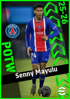 Senny Mayulu eFootball 2026 player card, 93 OVR RB
