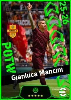 Gianluca Mancini eFootball 2026 player card, 93 OVR CB