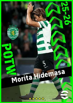Morita Hidemasa eFootball 2026 player card, 93 OVR DMF