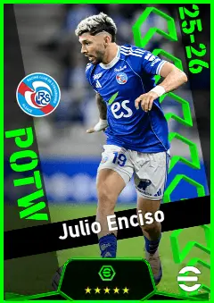 Julio Enciso eFootball 2026 player card, 93 OVR CF