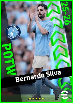 Bernardo Silva eFootball 2026 player card, 95 OVR CMF