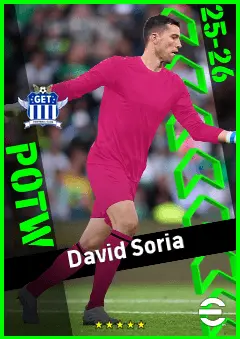 David Soria eFootball 2026 player card, 93 OVR GK