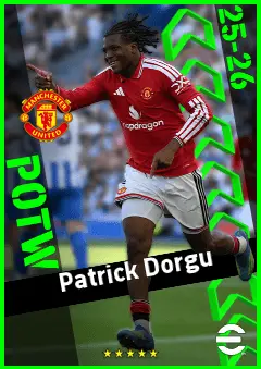 Patrick Dorgu eFootball 2026 player card, 93 OVR LMF