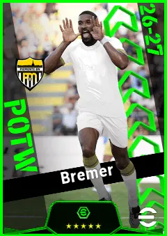Bremer eFootball 2026 player card, 94 OVR CB