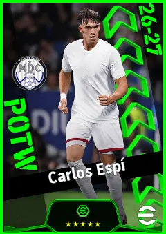 Carlos Espí eFootball 2026 player card, 92 OVR CF