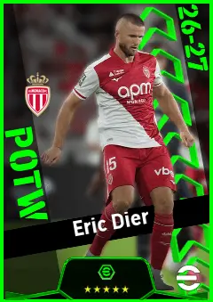 Eric Dier eFootball 2026 player card, 93 OVR CB
