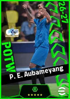 P. E. Aubameyang eFootball 2026 player card, 93 OVR CF