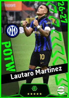 Lautaro Martínez eFootball 2026 player card, 96 OVR CF