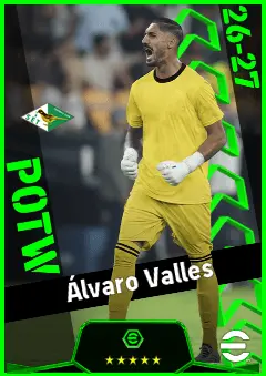 Álvaro Valles eFootball 2026 player card, 93 OVR GK