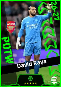 David Raya eFootball 2026 player card, 95 OVR GK