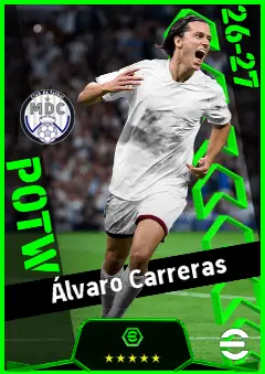 Álvaro Carreras eFootball 2026 player card, 94 OVR LB