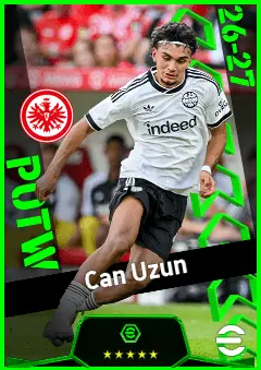 Can Uzun eFootball 2026 player card, 93 OVR AMF