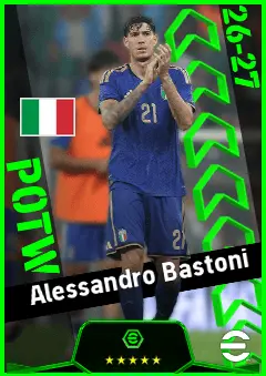 Alessandro Bastoni eFootball 2026 player card, 95 OVR CB