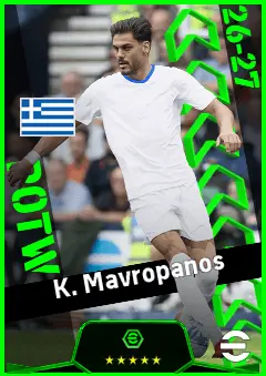 K. Mavropanos eFootball 2026 player card, 93 OVR CB