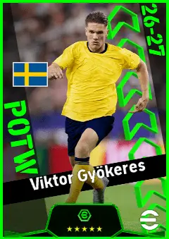 Viktor Gyökeres eFootball 2026 player card, 94 OVR CF