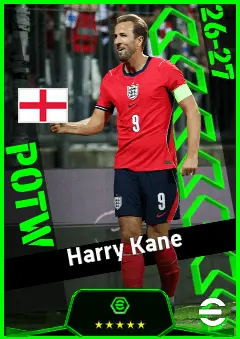 Harry Kane eFootball 2026 player card, 96 OVR CF