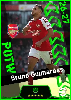 Bruno Guimarães eFootball 2026 player card, 95 OVR CMF
