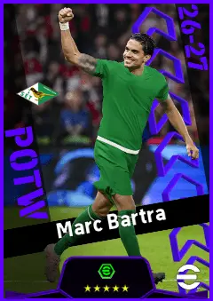 Marc Bartra eFootball 2026 player card, 93 OVR CB
