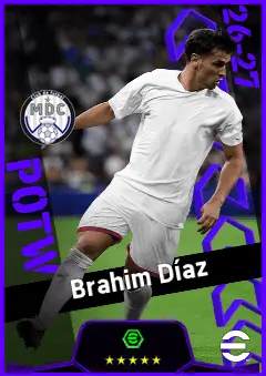 Brahim Díaz eFootball 2026 player card, 94 OVR RWF