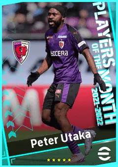 Peter Utaka eFootball 2026 player card, 83 OVR CF