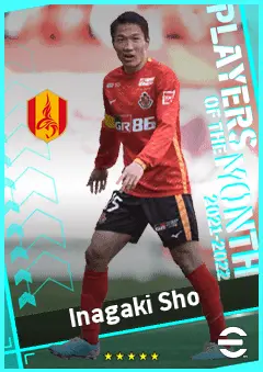 Inagaki Sho eFootball 2026 player card, 82 OVR CMF