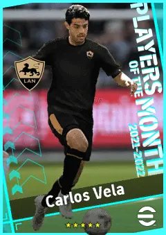 Carlos Vela eFootball 2026 player card, 87 OVR CF
