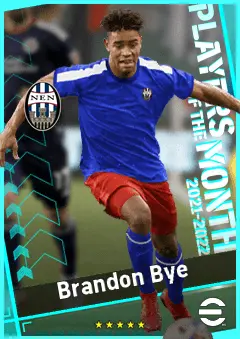 Brandon Bye eFootball 2026 player card, 83 OVR RB