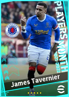 James Tavernier eFootball 2026 player card, 87 OVR RB