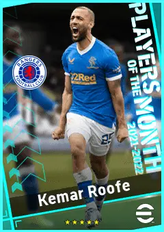Kemar Roofe eFootball 2026 player card, 85 OVR CF